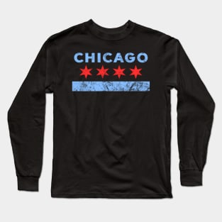 Chicago - Chicago Flag Long Sleeve T-Shirt